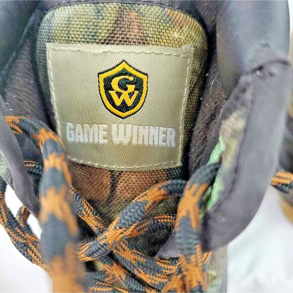Game Winner Thermolite Kids Duck Boots Black Camouflage Lace Up Steel Shank 2 - Picture 8 of 12
